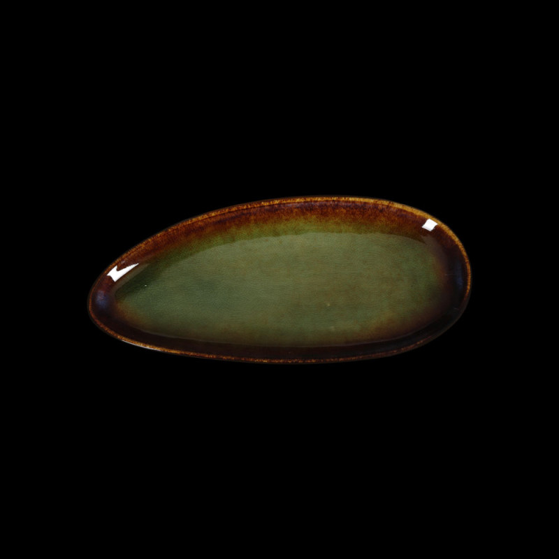 Блюдо овальное «Corone Verde» 255х115 мм синий+зеленый