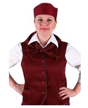 Кокошник вишня[051] белый кант