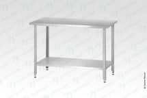 Стол производственный СПРн - 500*500*860 "Norma Zn", борт (полка сплошная; ножка угловая)