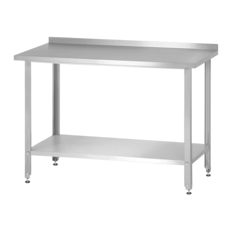 Стол производственный СПРн - 1800*700*860 "Norma", борт (каркас цинк; полка сплошная, нерж. 430; нож