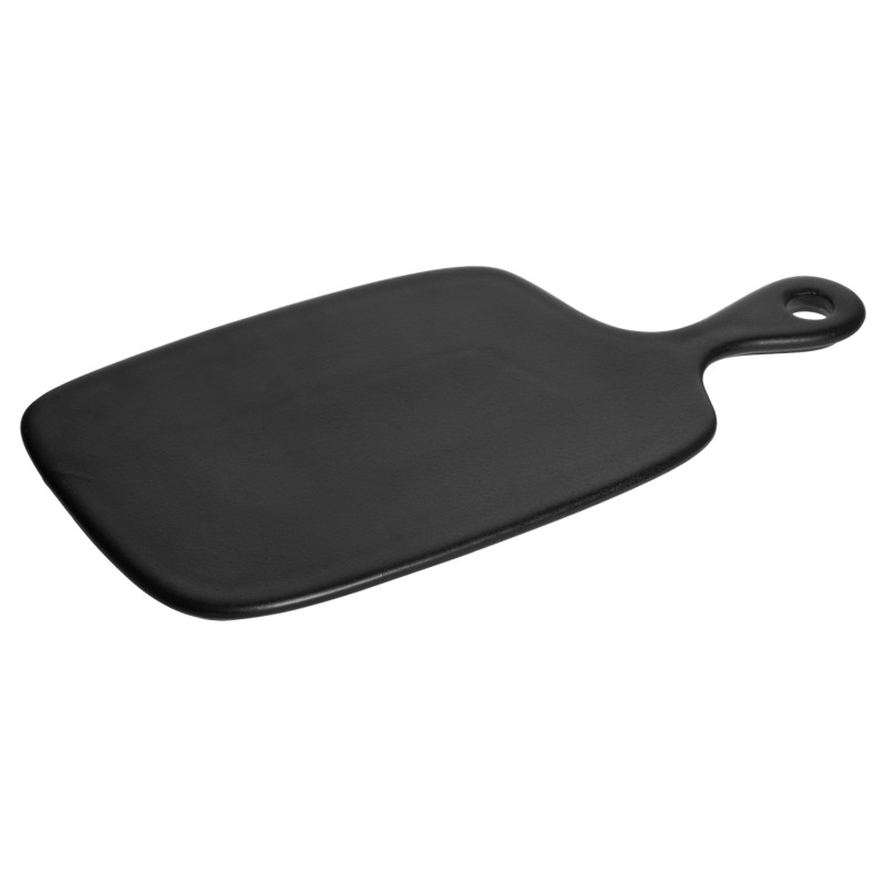 Блюдо для подачи 10,6" 270х185х13мм, с ручкой черный "Corone Bushido"