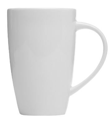 Кружка «Монако»; фарфор; 340мл; D=80, H=115, L=141мм; белый