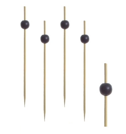 Пики 12 см. 100 шт/уп бамбук Жемчужина черная /1/40/ (HNC-352)