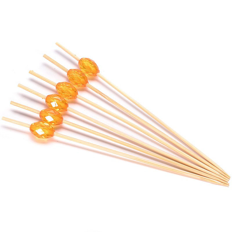 Пики 10 см. 100 шт/уп бамбук Кристалл Янтарь /1/ (64-10046)