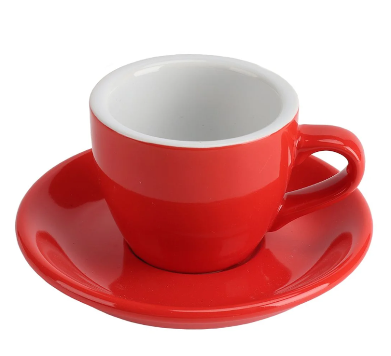 Чашка с блюдцем красная Barista (Бариста) 80 мл, P.L. Proff Cuisine