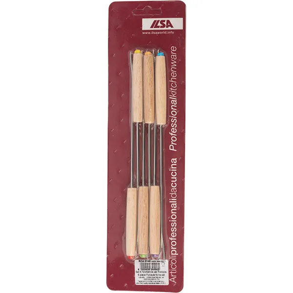 Набор вилок д/фондю[6шт]; сталь нерж.; L=15, 5/23, 5см