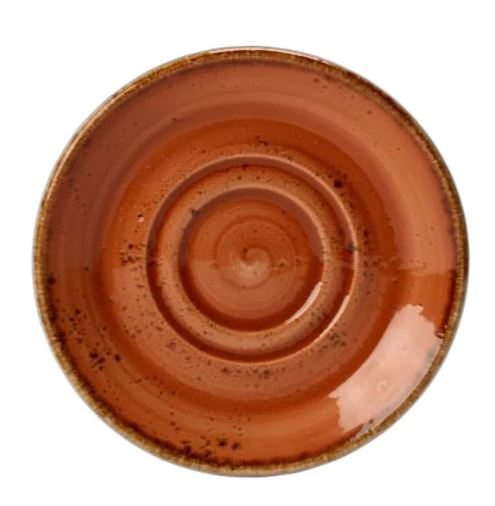 Блюдце «Крафт»; фарфор; D=14.5,H=1.7см; терракот