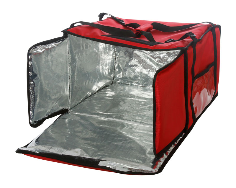 Термосумка 450х450х300 фольгированная красная С ВЕНТИЛЯЦИЕЙ
