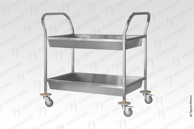 Тележка для сбора посуды ТДПп - 800*500*860 "Profi Inox", 2 уровня