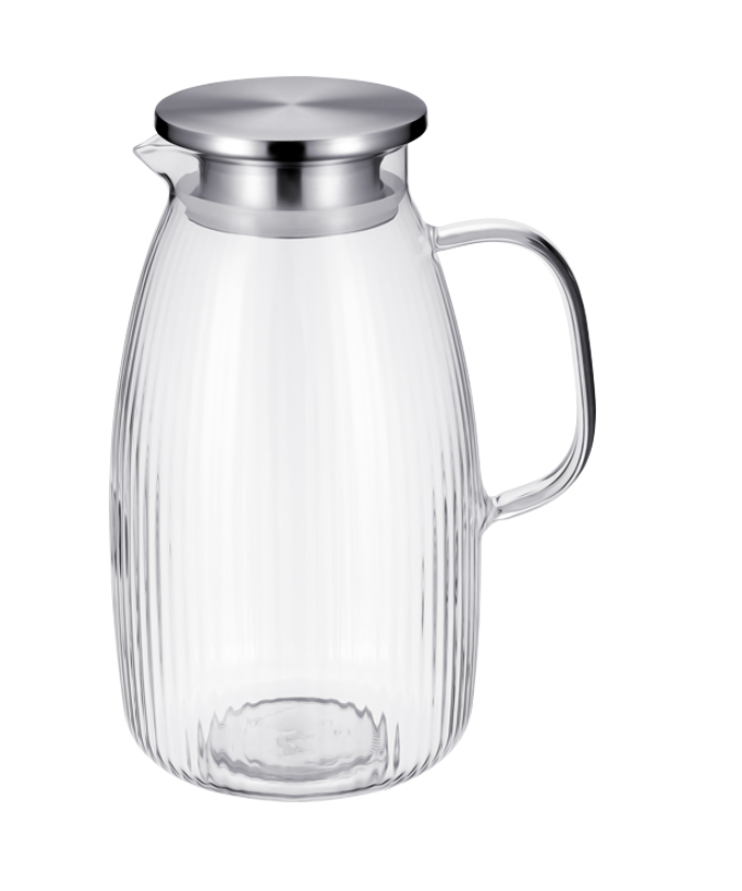 Кувшин 2 л. d=90 мм. h=230 мм. с крышкой нерж., Термостекло