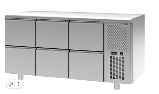 Стол холодильный Polair TM3GN-222-G Доп. опции ящики, колеса