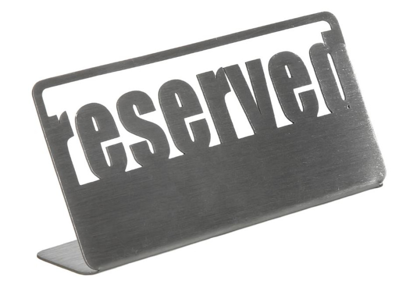 Табличка настольная "Reserved 1" нерж. Luxstahl