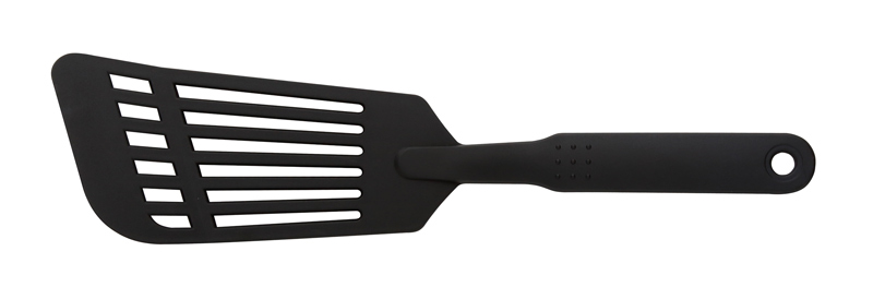 Лопатка L=31,5см перфорированная пластик черная [HX-NL040-H]
