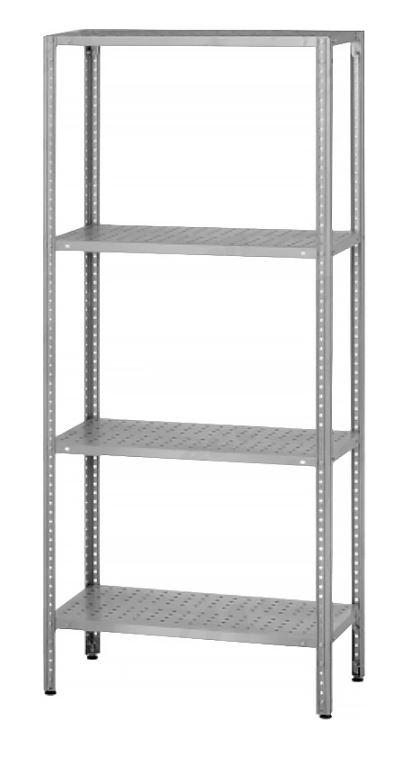 Стеллаж полочный СПЛн - 800*500*1800 "Norma Inox" (полка перфорация 4 шт.)