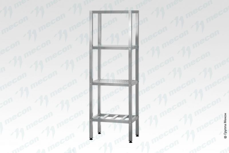 Стеллаж полочный СПЛп - 900*400*1800 "Profi Inox" (полка сплошная 4 шт.)