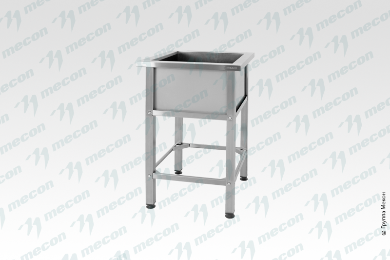 Ванна моечная ВМСн - 800*600*860 "Norma Inox", 1 м/о 700*500*500 (ножка профильная, тр. 40*40; полка