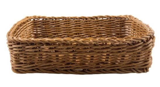 Корзина для хлеба прямоуг. 24,5*17*6 см. коричневая полиротанг MGProf