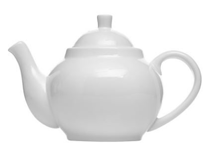 Чайник «Кунстверк»; фарфор; 0, 95л; D=83, H=145, L=215мм; белый