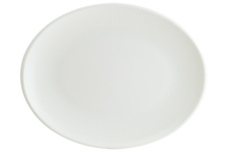 Блюдо овальное 360*280 мм. Ирис Белый, форма Мув Bonna /1/6/348/