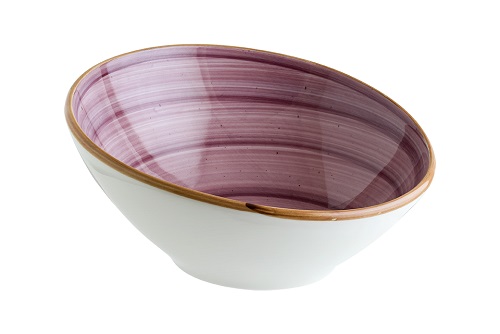 Салатник d=160 мм. 350 мл. h=55/75 мм. скошенный край Блэкберри (тарелка подст.68925), форма Ванто B