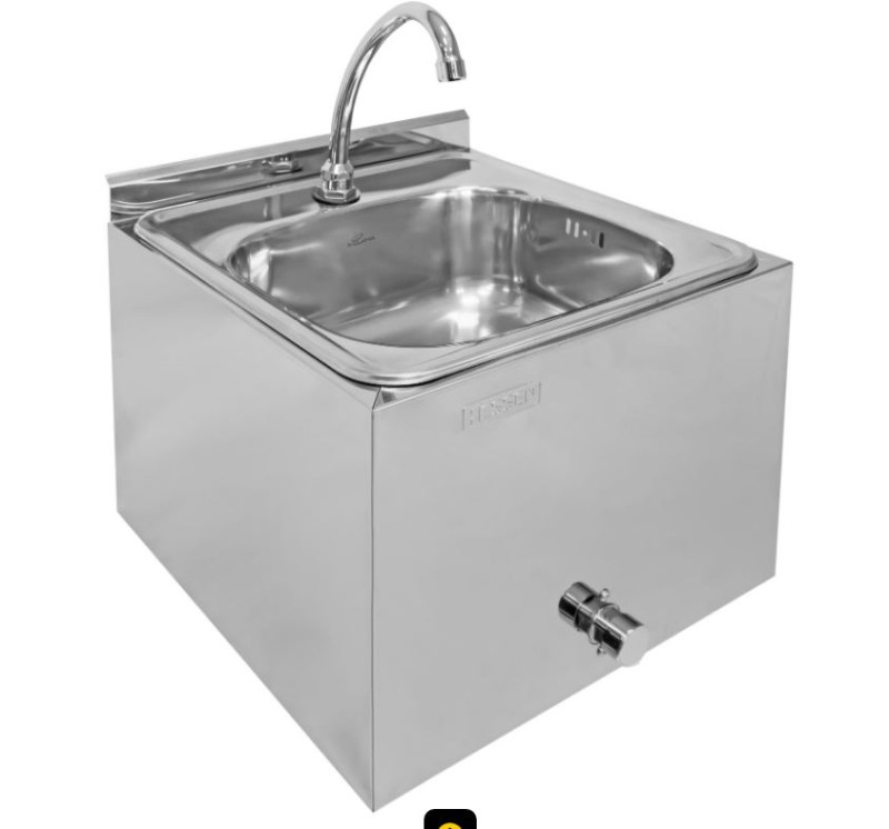 Рукомойник настенный с бедренным приводом HESSEN РНБ 4*3 нерж.