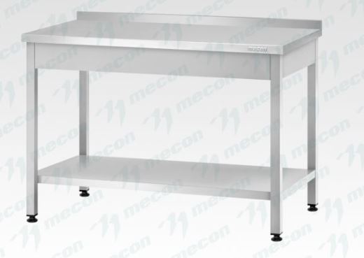 Стол производственный СПРп - 1200*600*860 "Profi Inox", борт (полка сплошная)