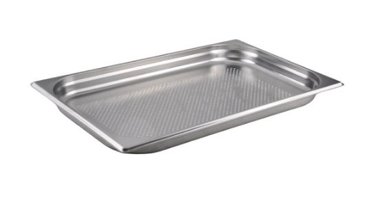 Гастроемкость 1/1 h= 40 мм. 530*325 мм. 5,5 л. нерж.перфорир. d=4 мм. MGsteel /1/6/