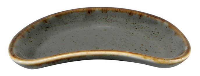 Соусник-полумесяц 7х11 см фарфор цвет темно-серый Seasons