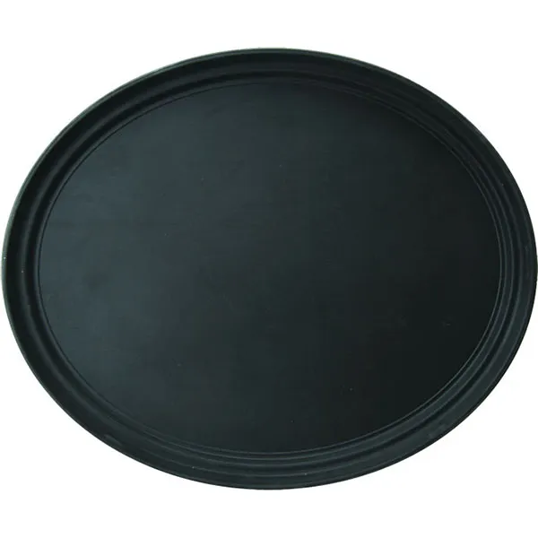 Поднос овальный стеклопласт.,прорезин.; ,H=35,L=685,B=560мм; черный