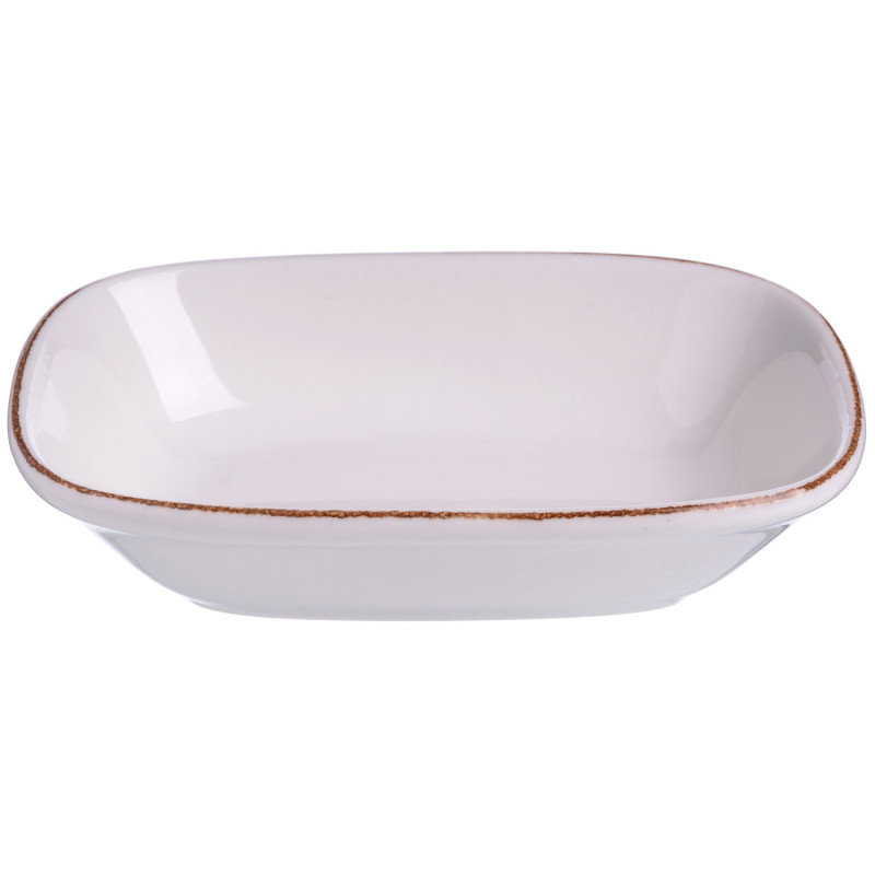 Салатник 140*100 мм. 160 мл. h=35 мм., касалетка Ретро коричневый край, форма Гурмэ Bonna /1/12/2040