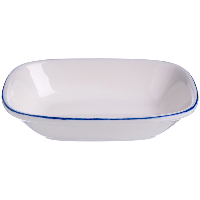 Салатник 140*100 мм. 160 мл. h=35 мм., касалетка Ретро синий край, форма Гурмэ Bonna /1/12/2040/