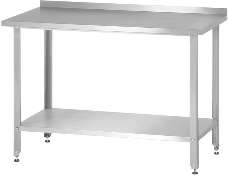 Стол производственный СПРн - 600*600*860 "Norma Inox", борт (полка сплошная; ножка угловая)