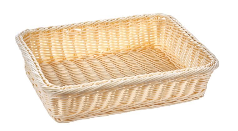 Корзинка пластиковая 360х270х90 мм бежевая [Beige 3009]