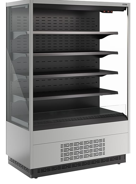 Витрина холодильная FC20-07 VM 1,3-2 (версия 2.0) (ночная шторка) (9006-9005)