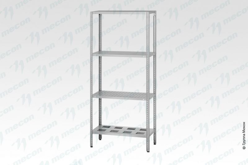 Стеллаж полочный СПЛб - 1500*400*1800 "Base" (полка сплошная 4 шт.)