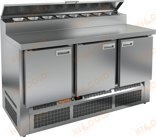 Стол охлаждаемый для пиццы HICOLD PZE2-111/GN (8 x GN1/6) 1485*700*850 мм