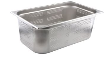Гастроемкость 1/1 h=200 мм. 27,8 л. нерж.перфорир. d=4 мм. MGsteel /1/6/