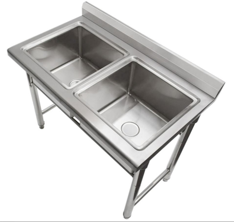 Ванна моечная с бортом из нержавейки VIATTO VA-ST245A