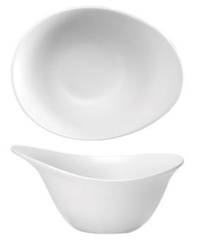 Салатник «ФриСтайл»; фарфор; 120мл; D=130, H=50, L=125, B=90мм; белый