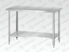 Стол производственный СПРн - 200*700*860 "Norma Inox" (полка сплошная; ножка угловая)