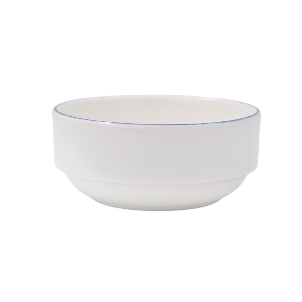 Салатник d=140 мм. 500 мл. h=55 мм. штабелир. Ретро синий край (тарелка подст.70714), форма Банкет B