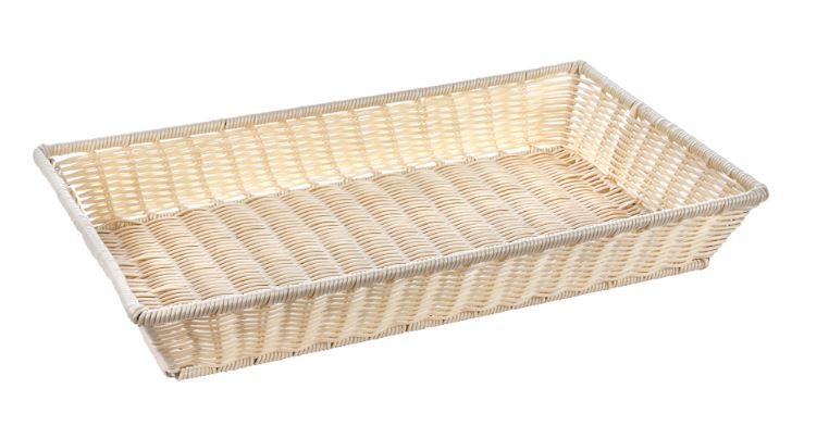 Корзинка пластиковая 525х325х80 мм бежевая [Beige 3065]