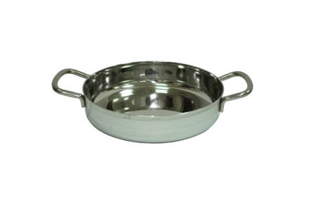 Сковорода порц. d=18 см. h=3,4 см. нерж. глубокая с 2 ручками MGsteel /1/12/