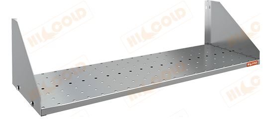 Полка нержавеющая настенная сплошная перфорированная HICOLD НПС-10/3 П