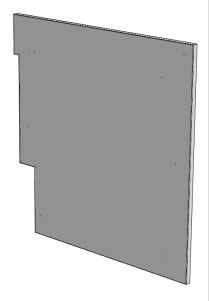 Боковина MARTA техническая, с комплектом крепежа, правая