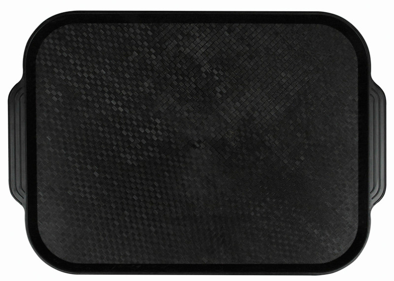 Поднос столовый 450х355 с ручками черный[1730]