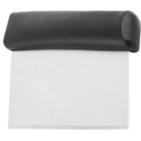 Скребок для уборки стола; сталь нерж., пластик; L=15, 1, B=11, 5см; металлич., черный