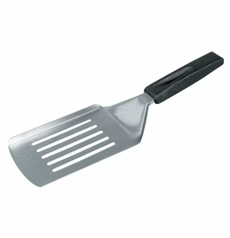 Лопатка перфорированная с бортом 20*10 см, металл с пластиковой ручкой, P.L.