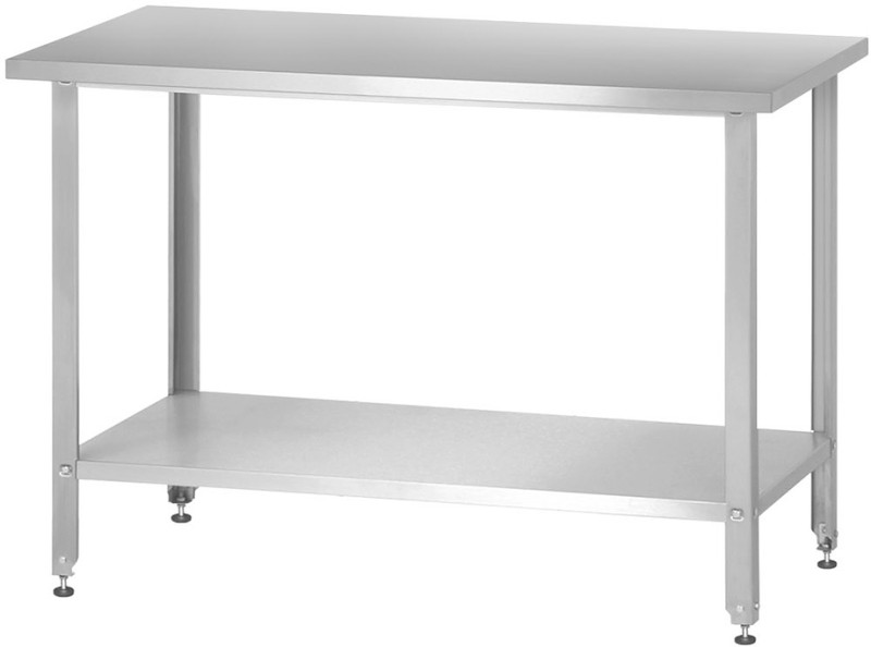 Стол производственный СПРн - 1000*600*860 "Norma Inox" (полка сплошная; ножка угловая)