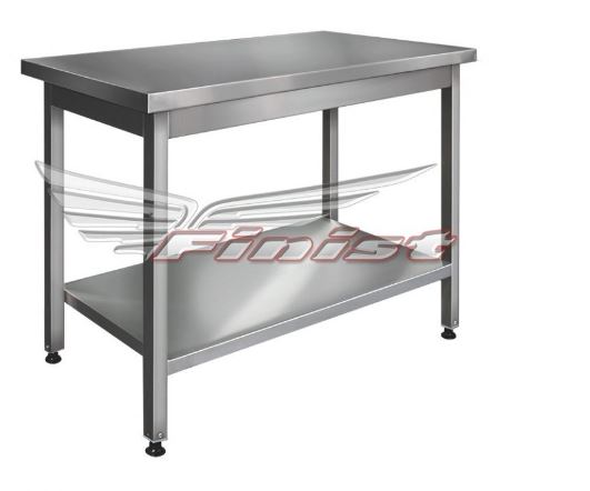 Стол СПЭ FINIST, борт, полка сплошная из нерж.стали 1000х700х850мм